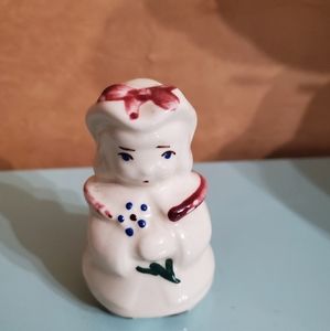 3/$15 Vintage Shawnee Mills girl salt shaker